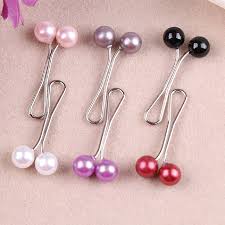Elegant Double Pearl Hijab Pins set of 6 – Non-Slip Strong Grip Hijab Clips | Stylish Hijab Accessories for Daily & Party Wear