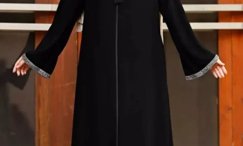 Black Nida Zipper Abaya