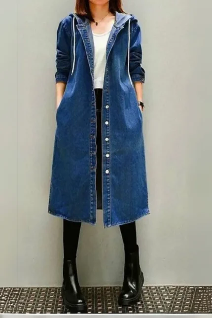 Light Denim Long Coat