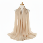 Premium Georgette Chiffon Hijab – Luxury Pink Scarf - Image 5
