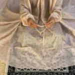 Full Coverage Namaz Chaddar - Floral Lavender - Image 5