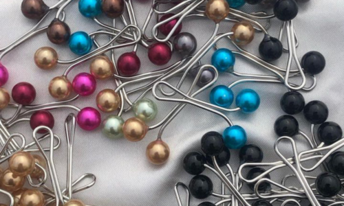 Elegant Double Pearl Hijab Pins set of 6 – Non-Slip Strong Grip Hijab Clips | Stylish Hijab Accessories for Daily & Party Wear