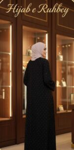 Black Luxury Abaya | Crystal Work Modest Wear - Image 4