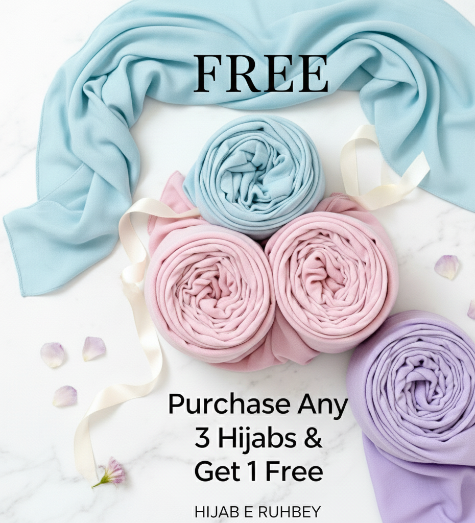 Purchase Any 3 Hijabs & Get 1 Free |bundle offer hijab sale pakistan |georgette hijab |turkish hijab | jersey hijab| Limited Time Hijab Offer