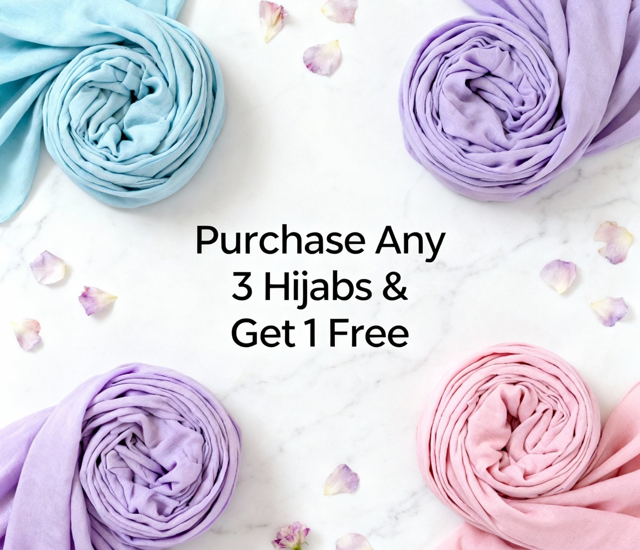 Purchase Any 3 Hijabs & Get 1 Free |bundle offer hijab sale pakistan |georgette hijab |turkish hijab | jersey hijab| Limited Time Hijab Offer - Image 3