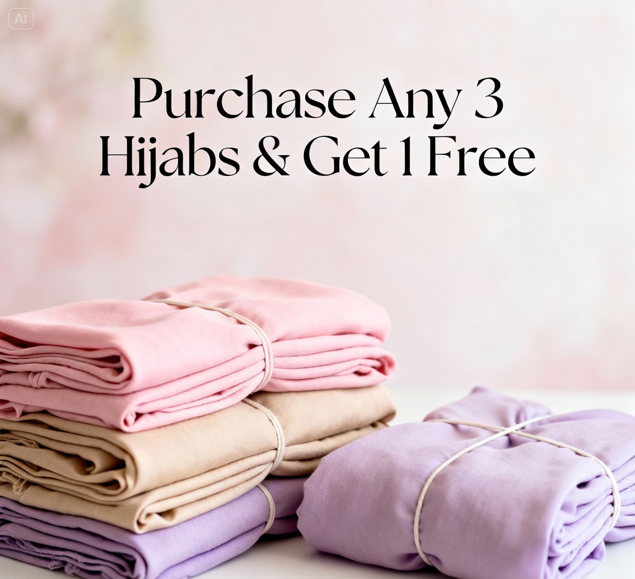 Purchase Any 3 Hijabs & Get 1 Free |bundle offer hijab sale pakistan |georgette hijab |turkish hijab | jersey hijab| Limited Time Hijab Offer - Image 2