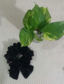 Custom Scrunchies Pakistan | Velvet Silk Hair Tie - Image 3