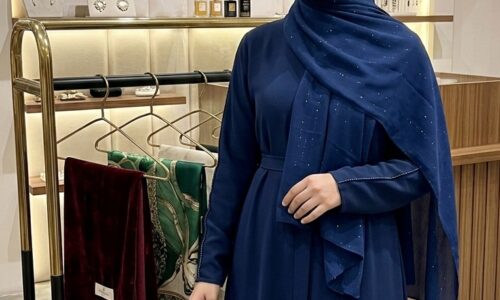 Shimmer Georgette Fabric | Navy Blue