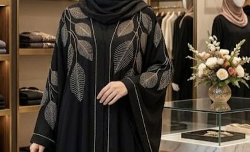 Nida Butterfly Abaya with Stone Work | Ruhbey