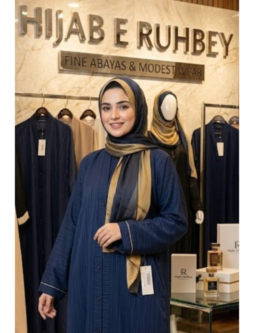 Zoom Fabric Abaya with Trendy Sleeves | Ruhbey
