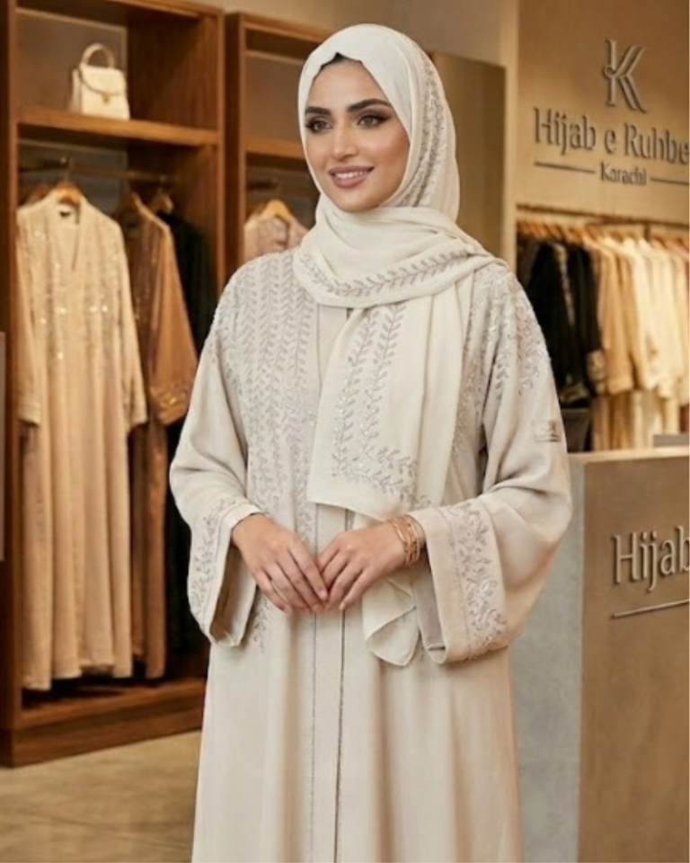 Saudi Nida Abaya with Bow Sleeves | Ruhbey