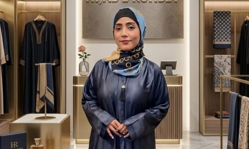 Navy Blue Satin Abaya | Ruhbey